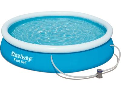 Bild zu Bestway Fast Pool Set Schwimmbecken rund mit Filteranlage 366 x 76 cm