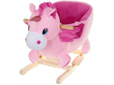 Bild zu  Schaukeltier Einhorn pink Schaukelpferd mit Sitz für Kleinkinder Schaukelsitz