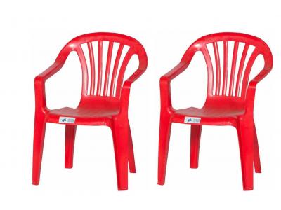 Bild zu 2 Stück Kinder Gartenstuhl Stapelsessel Stuhl für Kinder rot 
