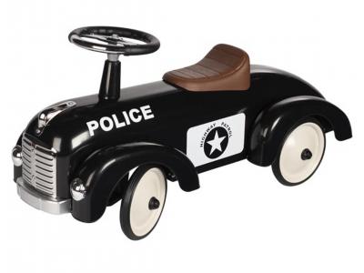 Bild zu Goki Rutscher Rutschauto aus Metall Police Polizeiauto schwarz