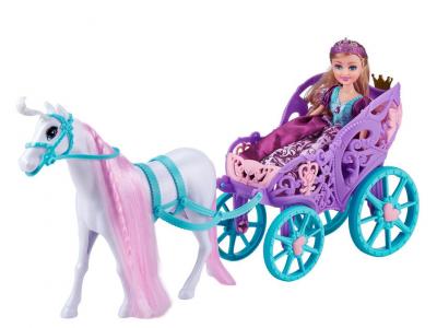 Bild zu Sparkle Girlz Prinzessin Puppe mit Einhorn und Kutsche 50 cm
