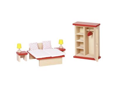 Bild zu Puppenmöbel Schlafzimmer für Holz-Spielhaus