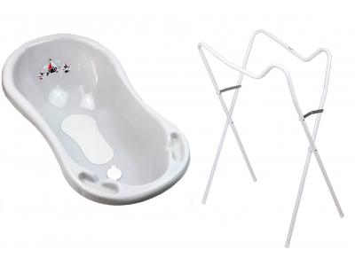Bild zu Gestell + Baby Badewanne  Badewannengestell Ideal im Set mit Anti Rutsch Matte Abflussschlauch
