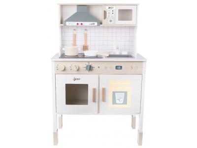 Bild zu Classic World Spielküche Moderne Küche aus Holz Kinderküche mit Zubehör