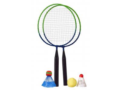 Bild zu Kinder Badminton Set 2 Stk Federball mit großen Köpfen kleine Schläger