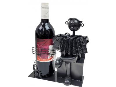 Bild zu Flaschenhalter Harmonika Spieler Akkordeon mit Musiknoten Geschenk Wein