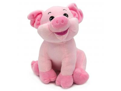 Bild zu Plüschtier Schwein lustiges Plüschschwein Glücksbringer  Karli 17 cm