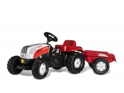 Bild zu Rolly Toys RollyKid Traktor Trettraktor Steyr CVT 6165 mit Anhänger