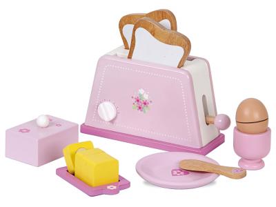 Bild zu Toaster Set pink für Spielküche aus Holz mit Toast und Lebensmittel