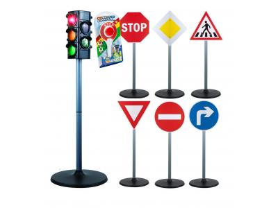 Bild zu Spielzeug Ampel und Verkehrszeichen + Polizeikelle Verkehrserziehung wie echt 