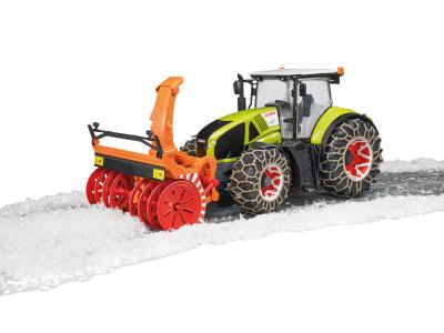Bild zu Bruder Claas Axion 950 Traktor mit Schneeketten und Schneefräse