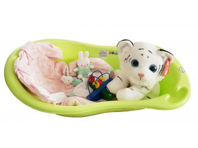 Bild zu Baby Geschenk-Korb Mädchen Badewanne Spielzeug für Geburt oder Taufe