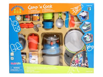 Bild zu Playgo Kinder Camping Spielküche mit Lebensmittel Gasbrenner uvm