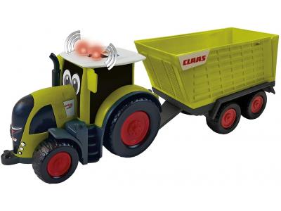 Bild zu Claas Kids Spielzeug Traktor Axion 870 mit Sounds kippbarem Anhänger 28 cm