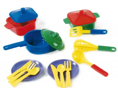 Bild zu Küchenset für Spielküche Töpfe Service Besteck Zubehör
