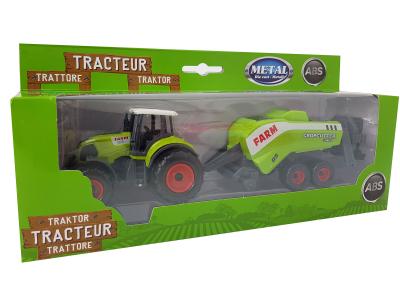 Bild zu Spielzeug Traktor Claas Farm 950 mit Ballenpresse Cropcutter