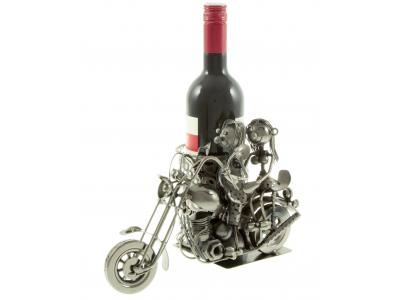 Bild zu edler Flaschenhalter aus Metall Flaschenständer Motorrad Biker + Bikerin