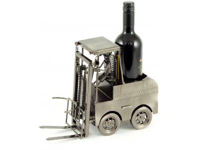 Bild zu Flaschenhalter Metall Gabelstapler Stapler mit Fahrer Flaschenständer