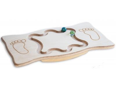 Bild zu Balance Board aus Holz mit Labyrinth Motorik Balancier Fußbrett ab 3