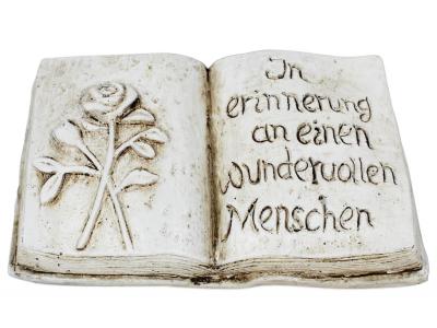 Bild zu Grabbuch mit Rose Grab Dekoration mit Inschrift 16 cm