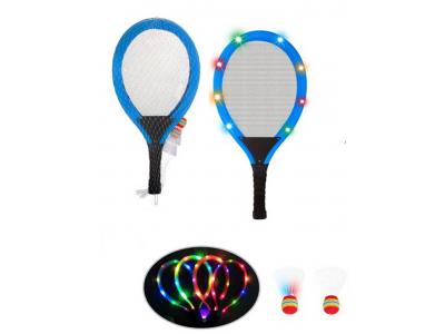 Bild zu  Federball Jumbo Set Softtennis 56 cm Badminton mit LED Beleuchtung 