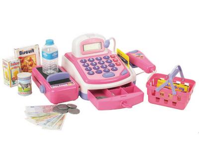 Bild zu Kasse pink Scannerkasse Cash Register für Kaufladen viel Zubehör