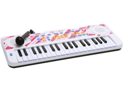 Bild zu Keyboard mit Mikrofon für Kinder 37 Tasten Piano mit Aufnahme Liedern uvm Rosa