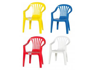 Bild zu 4 Stück Kinder Gartenstuhl Stapelsessel Stuhl für Kinder bunt 4 Farben