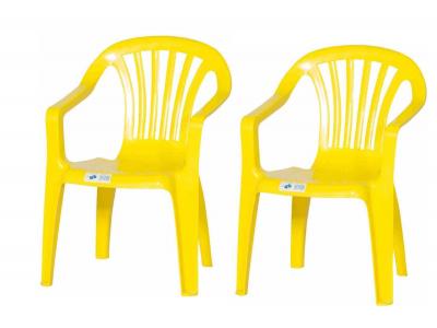 Bild zu 2 Stück Kinder Gartenstuhl Stapelsessel Stuhl für Kinder gelb