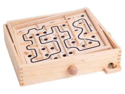 Bild zu Labyrinth Natur Kugellabyrinth aus Holz 28 cm Geschicklichkeitsspiel Balancespiel