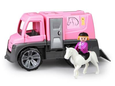 Bild zu Lena TRUXX Pferdetransporter mit Spielfigur Reiterin rosa Transporter für Pferde