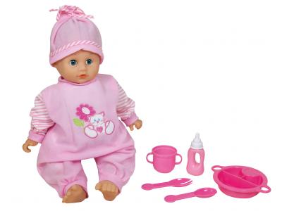 Bild zu Puppe Baby Bella Babypuppe 40 cm mit 30 Sounds und Zubehör rosa