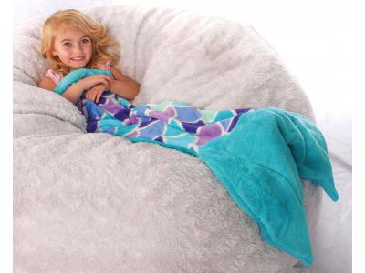 Bild zu Meerjungfraudecke pink Cuddle Tail Decke Kinderdecke aqua