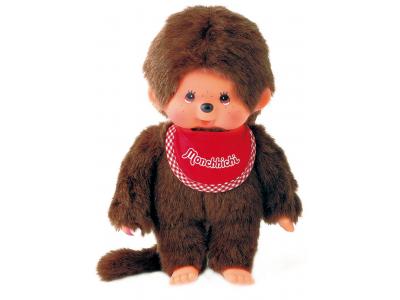 Bild zu Monchhichi Monchichi Puppe Classic Boy mit Lätzchen rot 20 cm