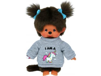 Bild zu Monchhichi Puppe Mädchen Girl mit Einhorn Pullover