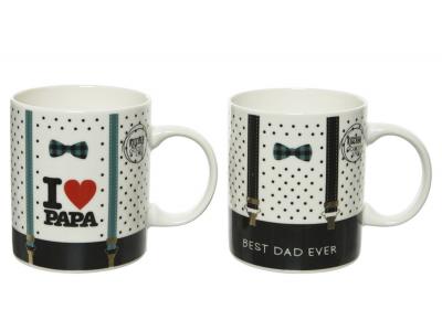 Bild zu 2 Stk Kaffee-Tasse I love Papa - Best Dad Ever Geschenkset Vater 