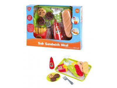 Bild zu Sandwich Set Lebensmittel für die Spielküche mit Pommes Getränk uvm