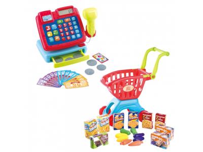 Bild zu Playgo Shop & Pay Set für Kaufladen Kasse Einkaufswagen Zubehör