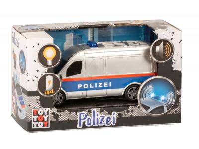 Bild zu Polzei Kastenwagen Spielzeug Polizeiauto Bux mit Licht und Sound 