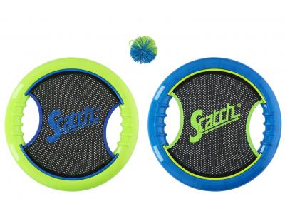 Bild zu Trampolin Paddle Ball Tennis Beachball Wurfspiel mit 2 Frisbees 