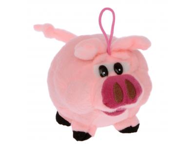 Bild zu Schwein Plüschschwein Kugelschwein 14 cm Glücksbringer für Sylvester