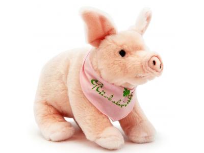 Bild zu Glücksbringer Schwein Plüschtier Stofftier mit Halstuch 22 cm