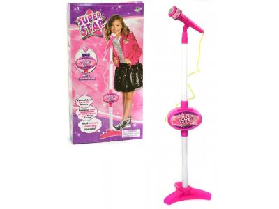 Bild zu Standmikrofon Superstar Karaoke Mikrofon mit Sounds Licht MP3 Anschluss uvm