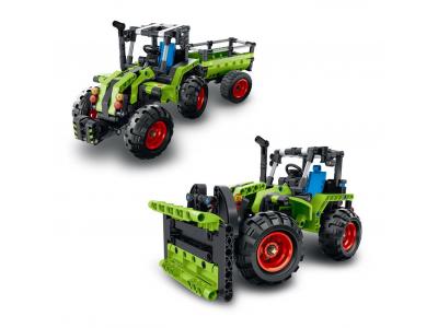 Bild zu Tech Bricks Technik Bausteine 2in1 Set Traktor mit Anhänger und Schneepflug 346 tlg