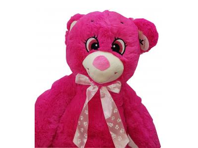 Bild zu Teddybär Neon pink riesiger Teddy zuckersüß 80 cm Glitter