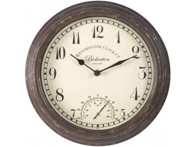 Bild zu Smart Garden Wanduhr Uhr Bickerton mit Thermometer Innen und Außen 30 cm