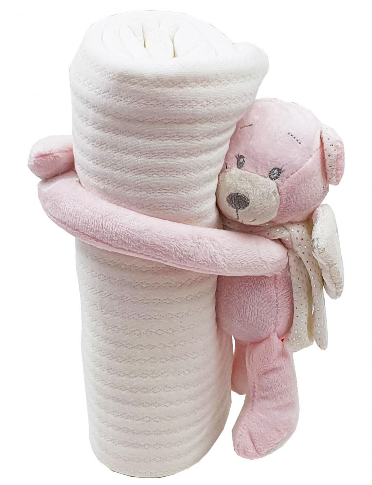 Preissturz » Baby Kuscheldecke Babydecke mit Klammer Schutzengel Teddy  Plüschfigur rosa | Gutes günstiger