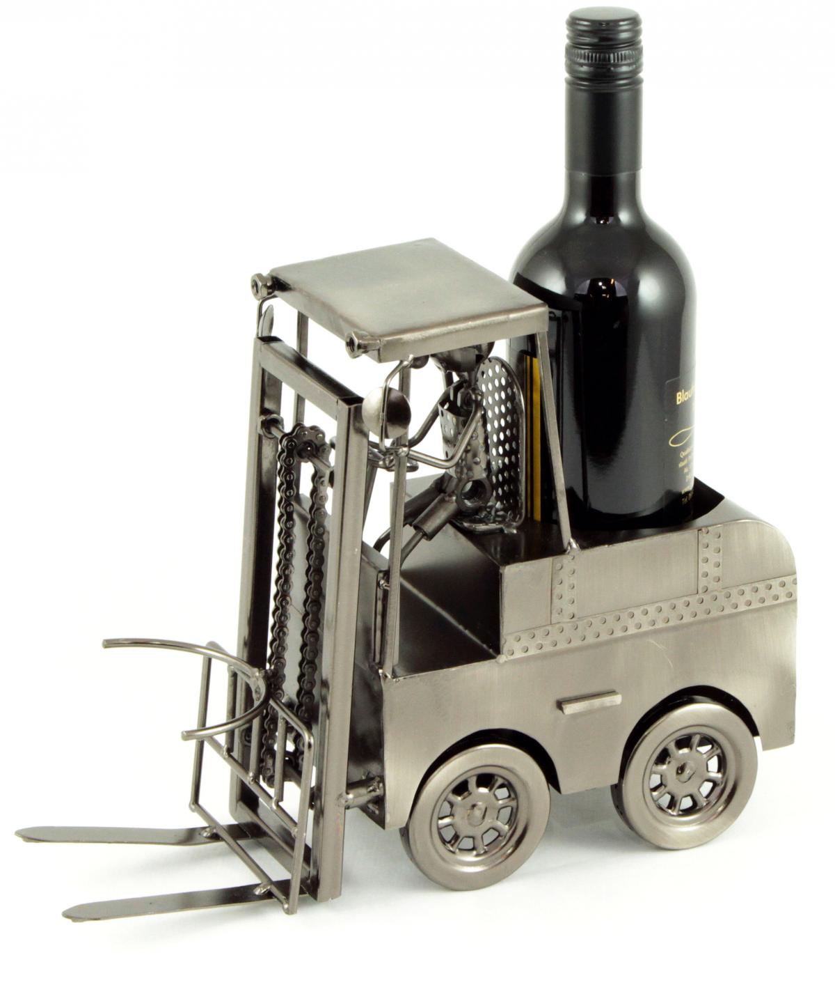Preissturz » Flaschenhalter Metall Gabelstapler Stapler mit Fahrer  Flaschenständer