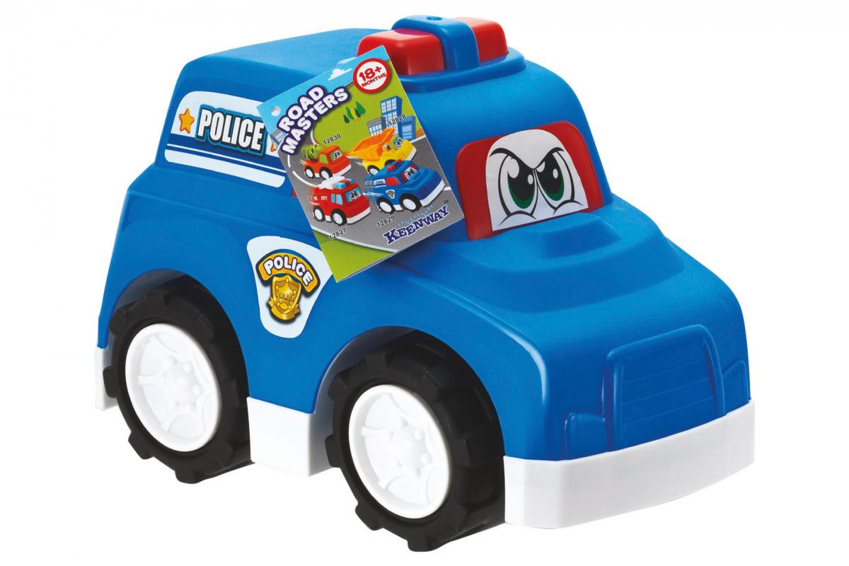 2 große Kleinkind Autos Feuerwehrauto Polizeiauto Länge 25 cm NEU 228146 
