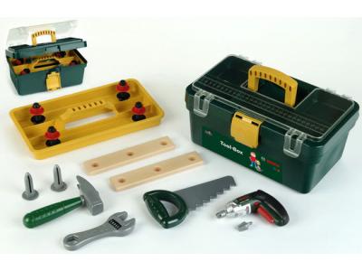 Bild zu Bosch Spielwerkzeug Werkzeugkoffer Box mit Ixolino Akkuschrauber uvm